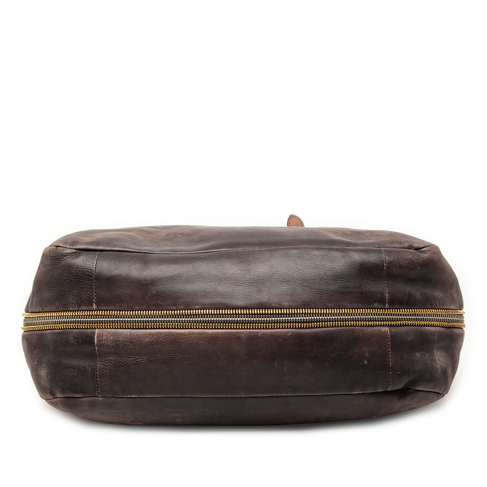 Pre-Loved Prada Ombre Vitello Daino Side Zip Convertible Tote - Picture 3 of 8